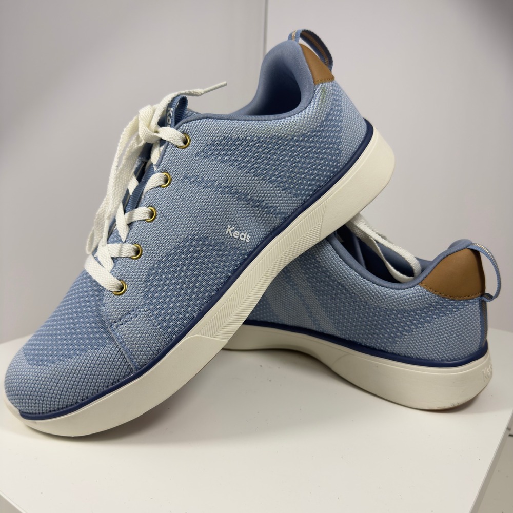 Keds BlissWalk‎ Knit Blue Denim Lace Up Women's Shoes Size 10M Comfort Walking